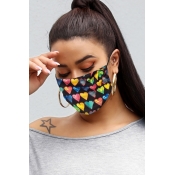 Lovely Heart Multicolor Face Mask