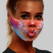 lovely Print Multicolor Girl Face Mask