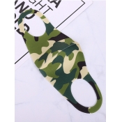 lovely Camo Print Army Green Girl Face Mask