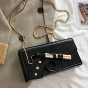 lovely Chic Chain Strap Black Crossbody Bag