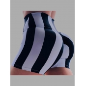 lovely Sportswear Striped Black Plus Size Shorts