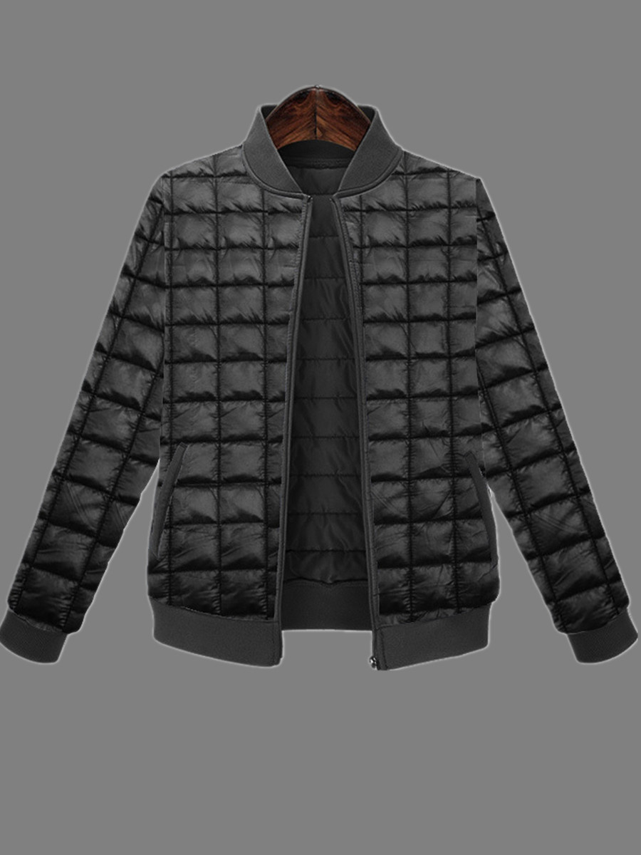 

lovely Casual Zipper Design Grey Jacket