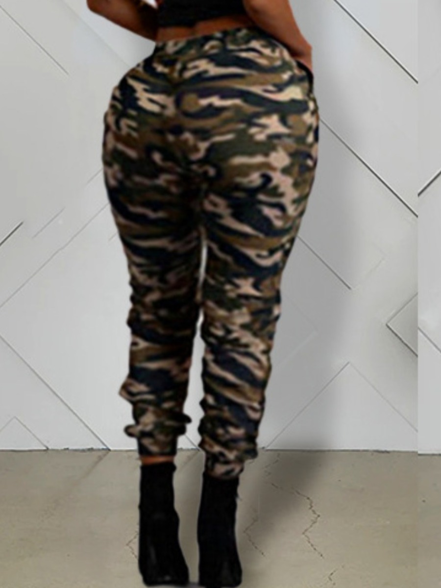 lovely Casual Camo Print Pants