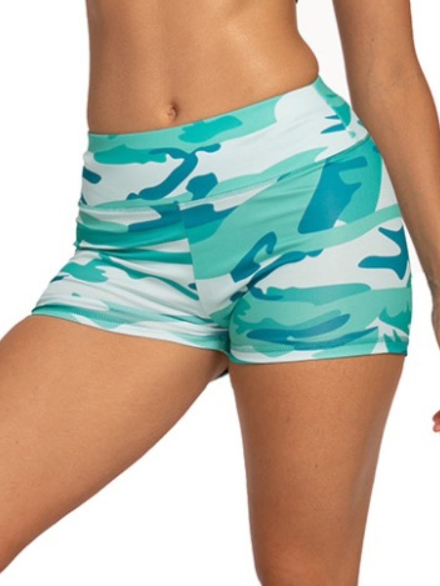 

lovely Sportswear Tie-dye Green Shorts