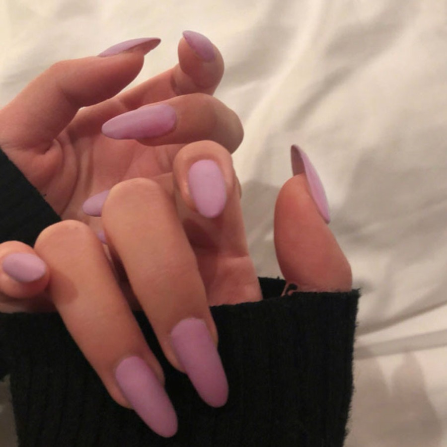 

lovely Stylish Basic Light Purple Nail Art