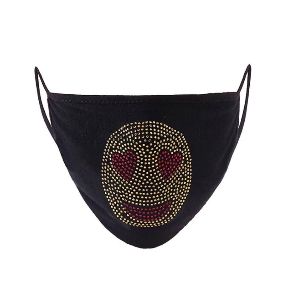 

Lovely Hot Drilling Decorative Yellow Face Mask