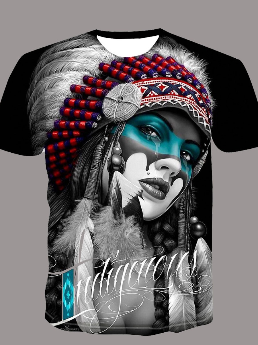 

lovely Street O Neck Print Black Men T-shirt