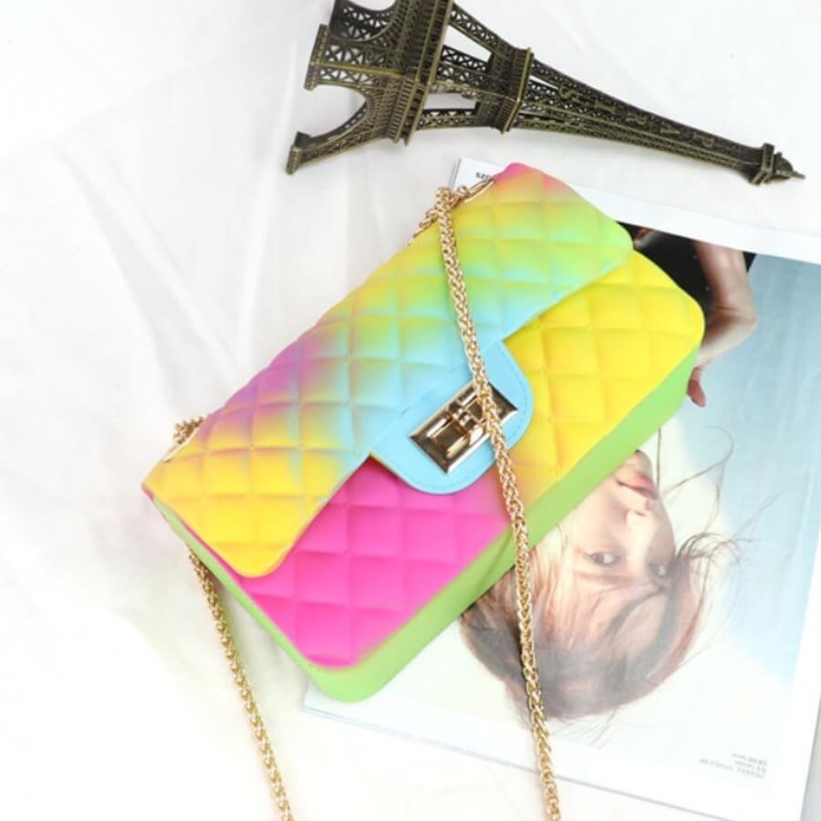 

LW Stylish Chain Strap Blue Crossbody Bags, Green