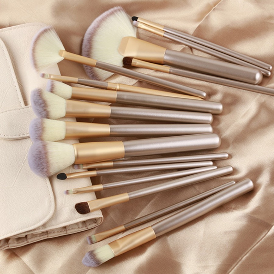 

lovely Chic Patchwork Gold Makeup Tools