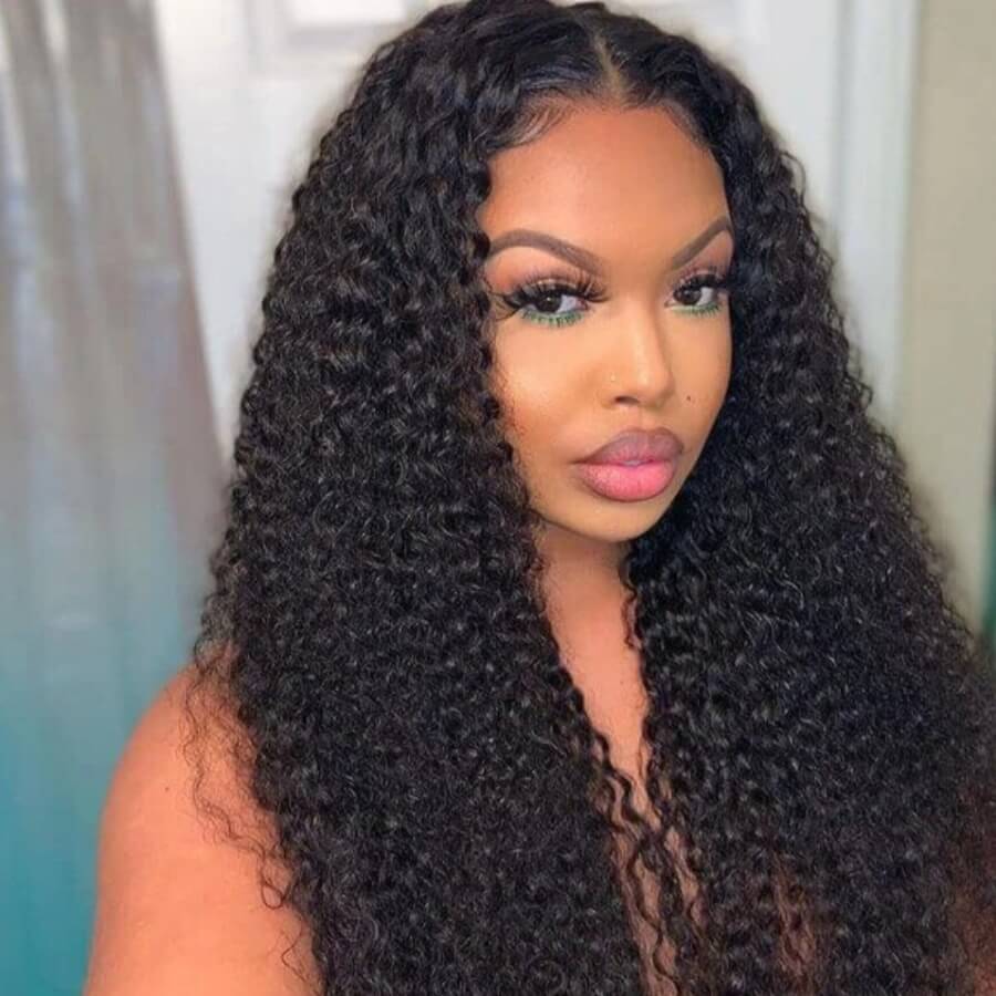 

Lovely Stylish Long Curly Black Wigs