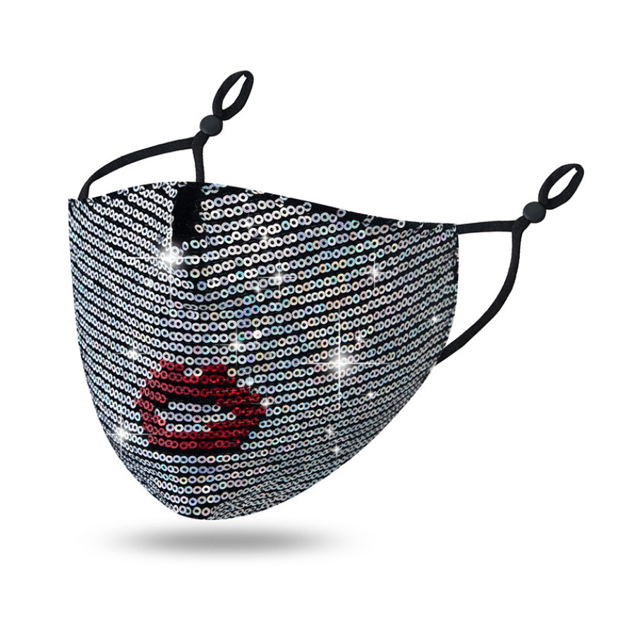 

lovely Sequined Red Face Mask