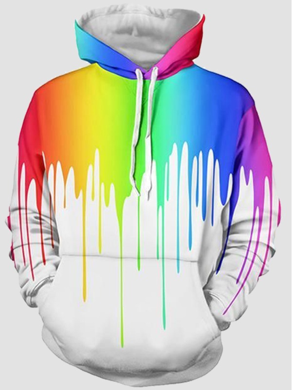 

lovely Casual Hooded Collar Print Multicolor Men Hoodie, Multi