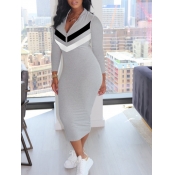 Lovely Leisure Patchwork Zipper Design Grey Mid Ca