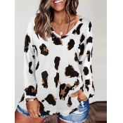 LW Plus Size O Neck Leopard Print T-shirt