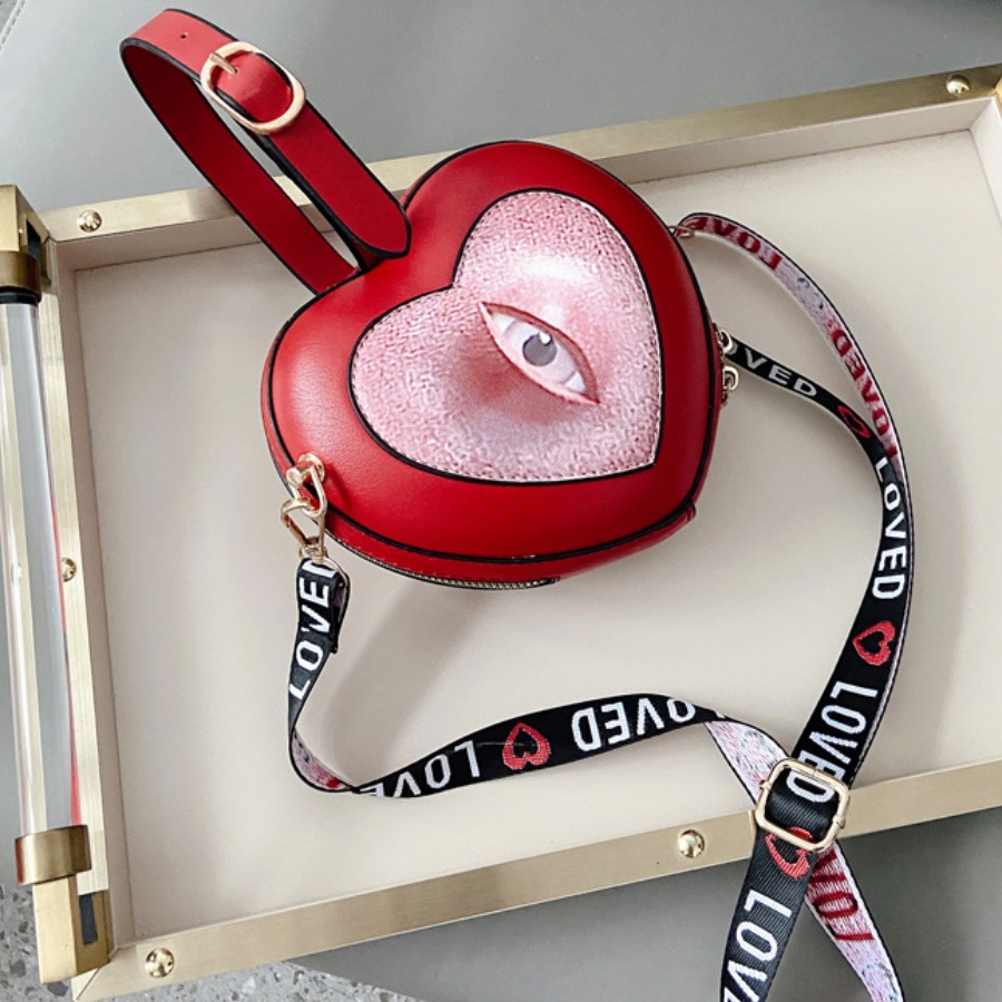 

lovely Chic Heart Red Crossbody Bag