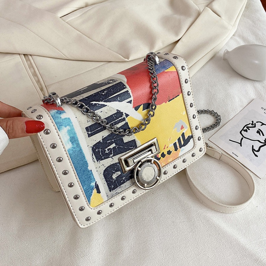 

Lovely Casual Letter Print White Crossbody Bag