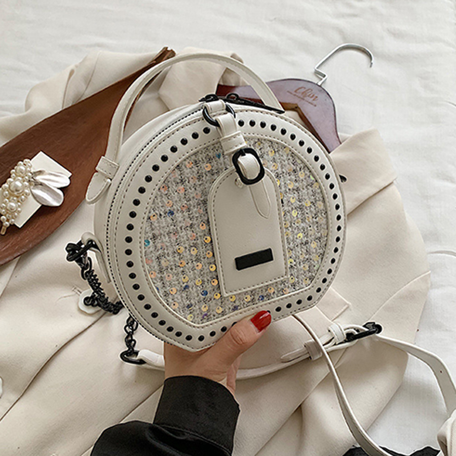 

lovely Chic Patchwork White Crossbody Bag