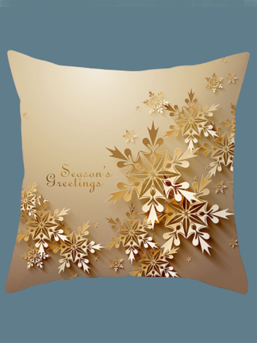 

lovely Cosy Print Gold Decorative Pillow Case