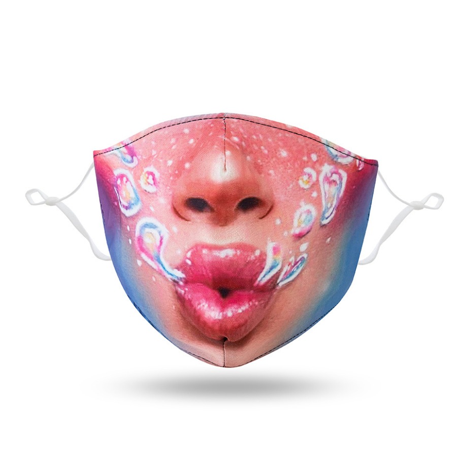 

lovely Print Light Pink Face Mask