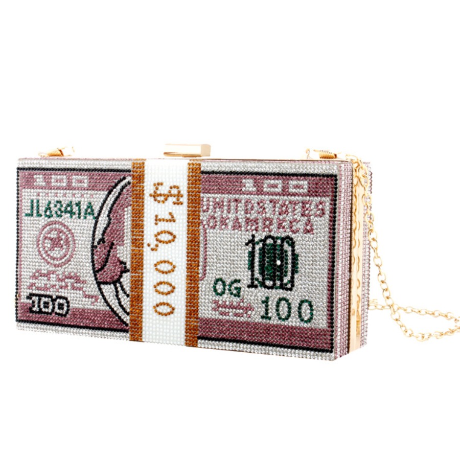 

Lovely Trendy Chain Strap Purple Crossbody Bag