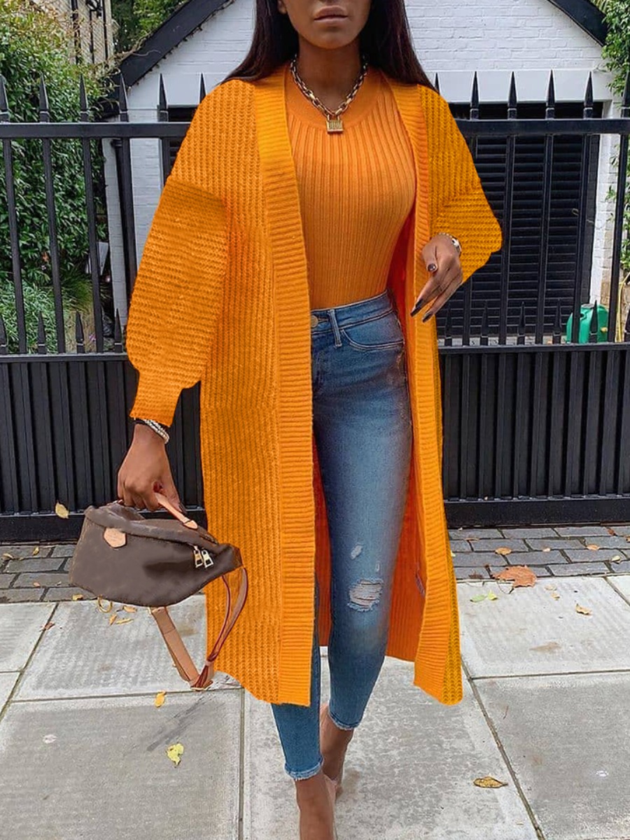 

lovely Casual Loose Croci Long Cardigan