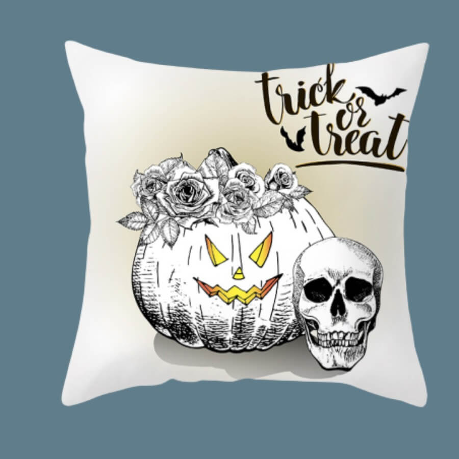 

Lovely Stylish Print White Decorative Pillow Case