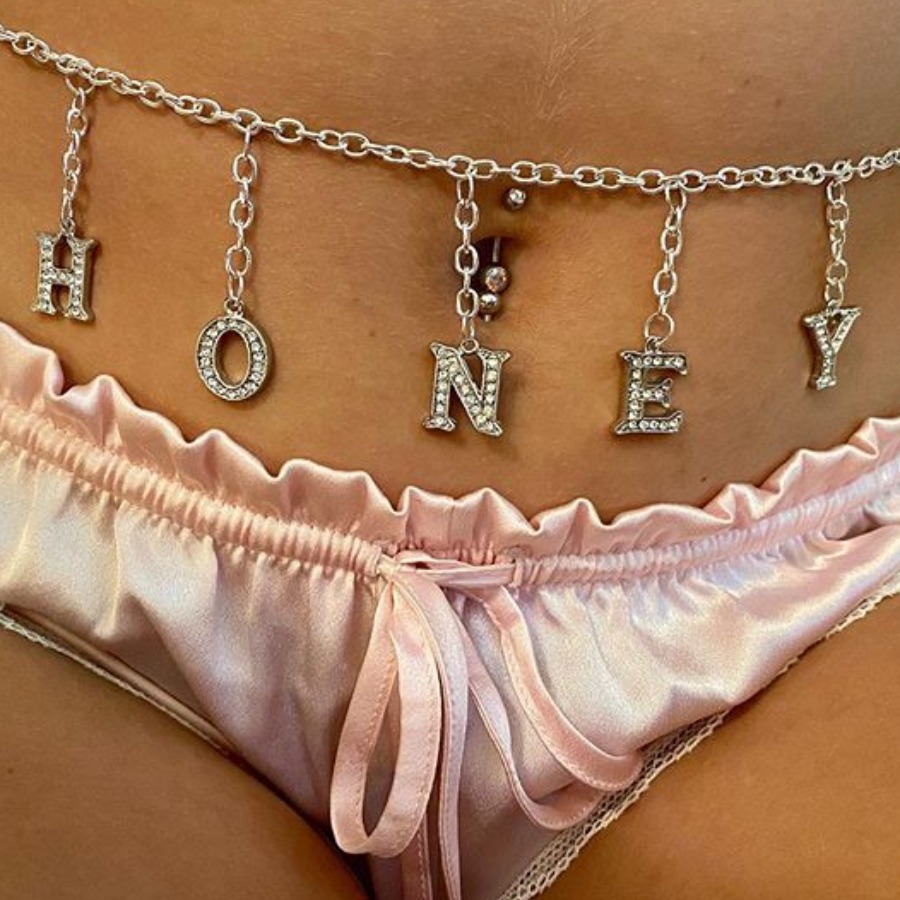 

lovely Sexy Letter Silver Body Chain