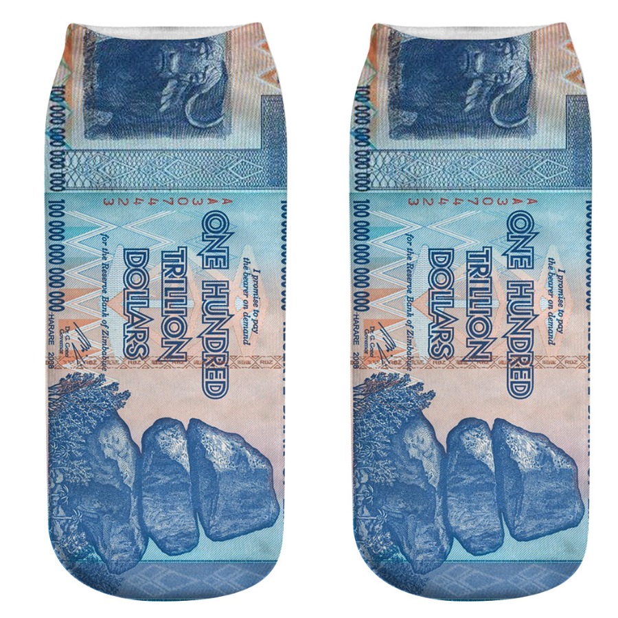 

lovely Stylish Print Blue Socks(One Side Print