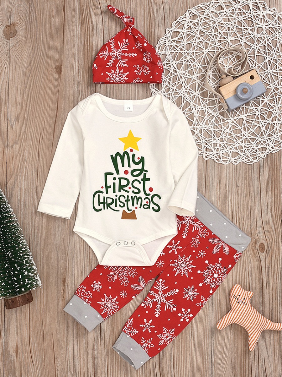 

lovely Casual O Neck Letter Print Red Boy Two-piece Pants Set