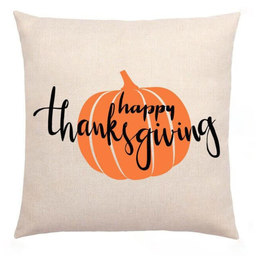 

Lovely Chic Pumpkin Print Orange Decorative Pillow Case
