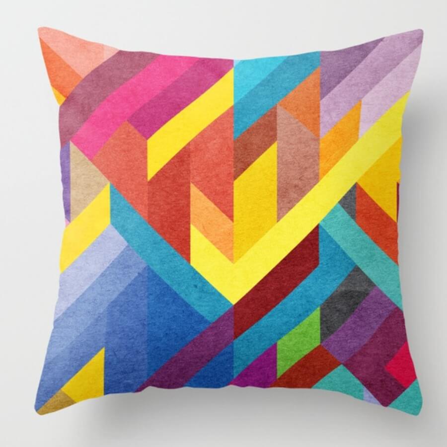 

Lovely Trendy Print Multicolor Decorative Pillow Case, Multi