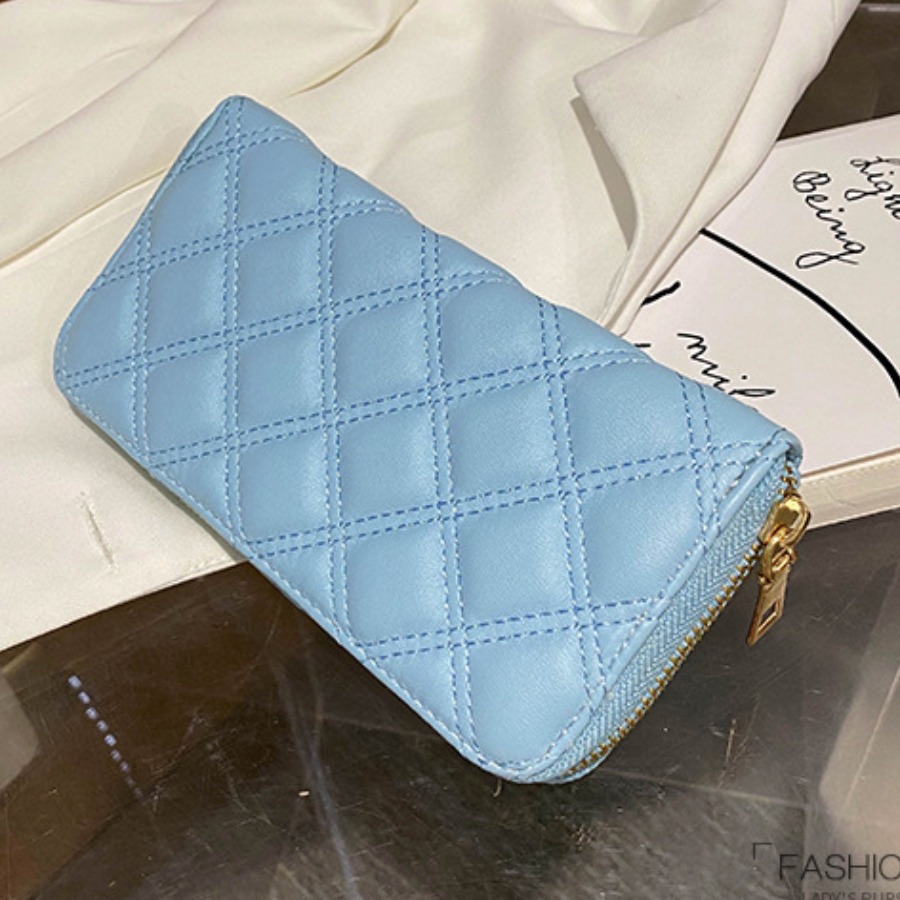 

lovely Casual Zipper Design Blue Coin Purses