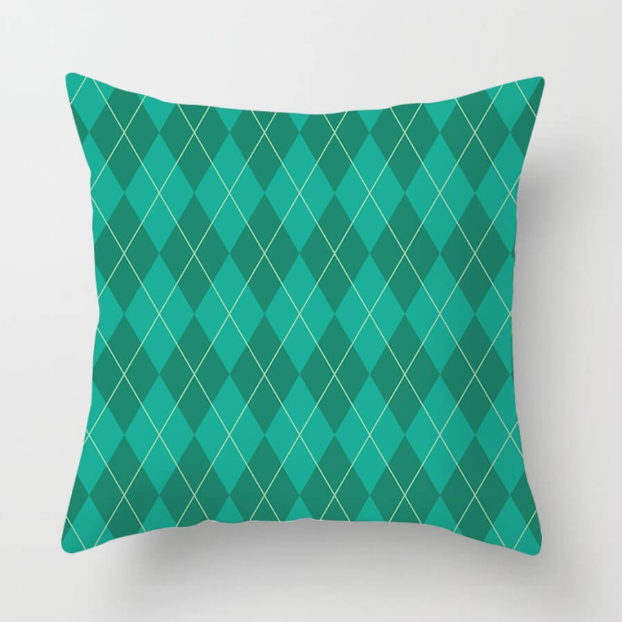 

Lovely Cosy Print Green Decorative Pillow Case