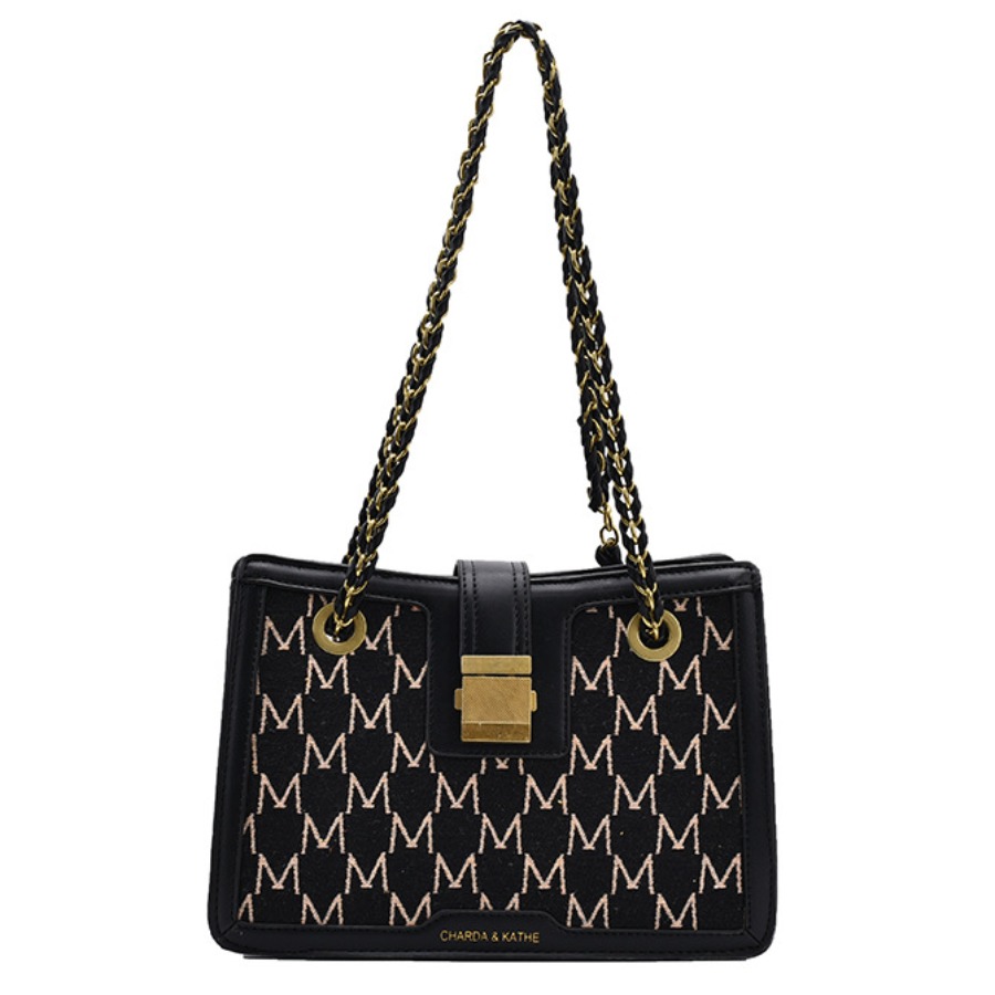 lovely Stylish Chain Strap Khaki Crossbody Bag