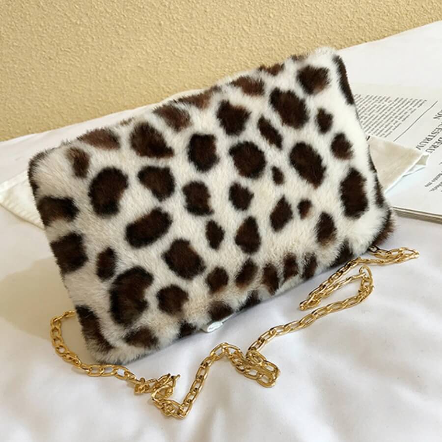 

Lovely Trendy Print Chain Strap Beige Crossbody Bag