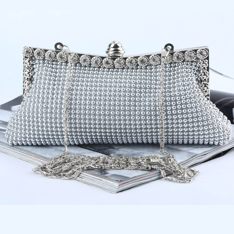 

Lovely Chic Rhinestone Decorative Silver Crossbody Bag
