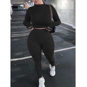 LW Letter Print Skinny Pants Set