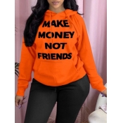 LW Make Money Letter Print Hoodie