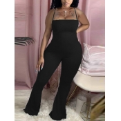 LW COTTON Plus Size Cami Flared Jumpsuit