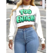 LW Street O Neck Letter Print White T-shirt