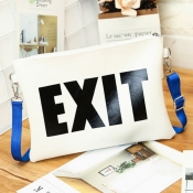 Lovely Stylish Letter Print White Crossbody Bag