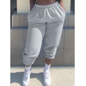 Lovely Casual Loose Grey Pants