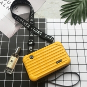 lovely Stylish Letter Yellow Makeup Bag