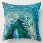Lovely Cosy Tie-dye Blue Decorative Pillow Case
