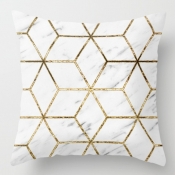 Lovely Cosy Grid White Decorative Pillow Case