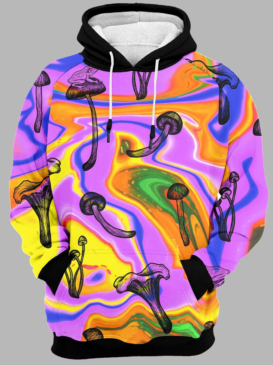 

lovely Casual Hooded Collar Print Multicolor Men Hoodie, Multi