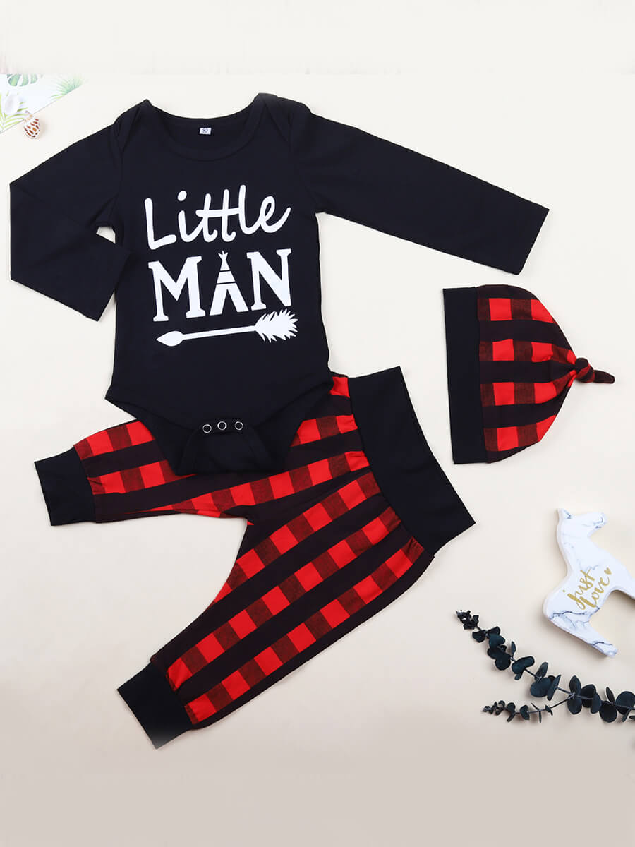 

Lovely Casual O Neck Letter Print Black Boy Two-piece Pants Set