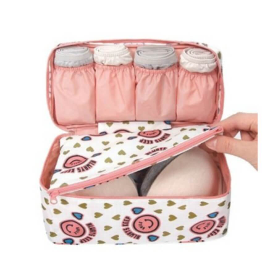 

Lovely Stylish Print Pink Makeup Bags