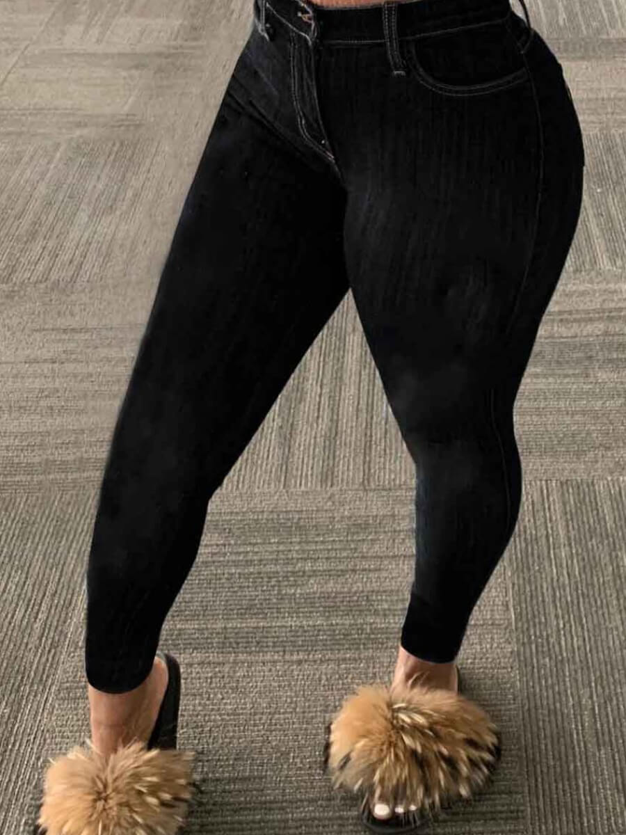 

Lovely Trendy Basic Skinny Dark Grey Jeans