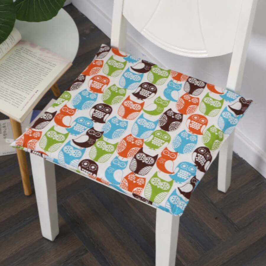 

Lovely Cosy Print Multicolor Chair Pads, Multi
